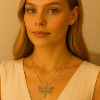Collier Multirangs Pendentif Libellule