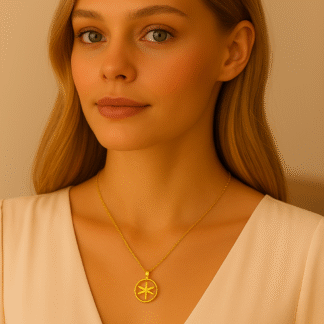 Collier libellule acier doré